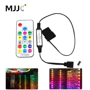 בקר תאורה RGB LED - בקר 5V עם שלט אלחוטי