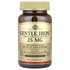 ברזל סולגאר Gentle Iron 25 מ"ג - 180 כמוסות צמחיות
