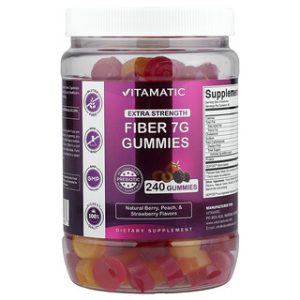 גומות סיבים Vitamatic - טעם פירות יער טבעי - 240 יחידות