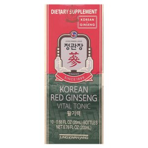 ג'ינסנג אדום קוריאני JungKwanJang - טוניק אנרגיה 10 יחידות