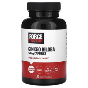 ג'ינקו בילובה Force Factor - 120 כמוסות צמחיות - לזיכרון