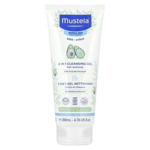 ג'ל רחצה 2 ב-1 Mustela לתינוק - לעור רגיל 200 מ"ל