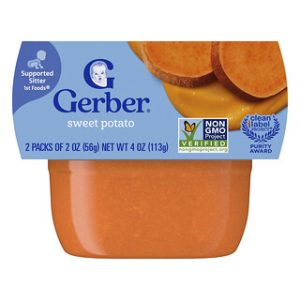 גרבר- 1st Foods בטטה- מארז 2 יח׳- 56 גרם לתינוקות