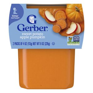 גרבר-מחית בטטה תפוח דלעת-סיר 2 מנות-4oz