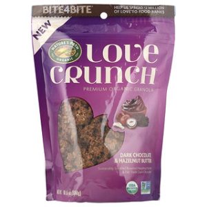 גרנולה אורגנית Love Crunch - שוקולד מריר ואגוזי לוז