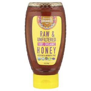 דבש אורגני גולמי ומסונן Heavenly Organics - 454 גרם