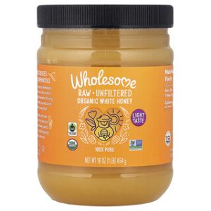 דבש לבן אורגני לא מסונן 454 גרם - Wholesome Sweeteners