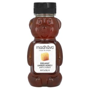 דבש ענבר אורגני Madhava 12oz - לא מסונן, טעים!