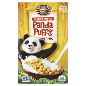 דגני בוקר אורגניים לילדים- חמאת בוטנים Panda Puffs