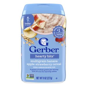 דגני בוקר לתינוקות Gerber Hearty Bits - בננה, תפוח, תות