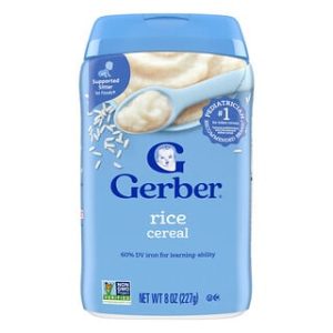 דייסת אורז GERBER - מזון לתינוקות - תומך ישיבה 227 גרם