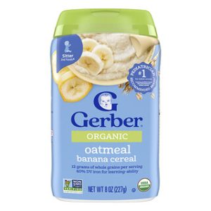 דייסת בננה שיבולת שועל אורגנית לתינוקות Gerber