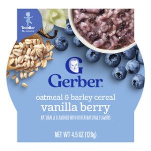 דייסת שיבולת שועל Gerber לווניל ותות 12+ חודשים