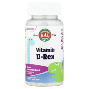 דינוזאורים KAL Vitamin D-Rex - תוסף לעיסה בטעם מסטיק