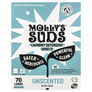 דפי כביסה ללא ריח Molly's Suds - 35 יחידות