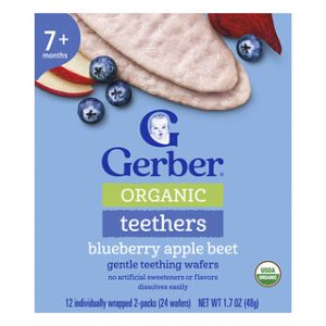 וופלים אורגניים לתינוקות Gerber- טעם אוכמניות תפוח 7+ חודשים