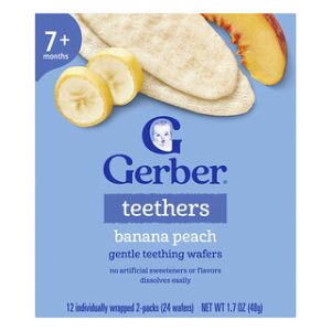וופלים לתינוקות Gerber בטעם בננה-אפרסק - 7+ חודשים