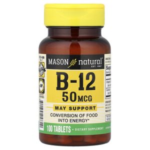 ויטמין B-12 Mason Natural - 100 טבליות - תוסף תזונה