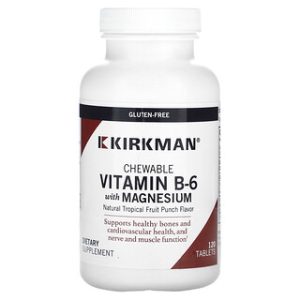 ויטמין B6 לעיסה עם מגנזיום - Kirkman Labs 120 טבליות