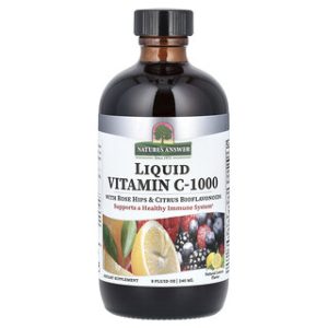 ויטמין C 1000 נוזלי - Nature's Answer - טעם לימון - 240 מ"ל
