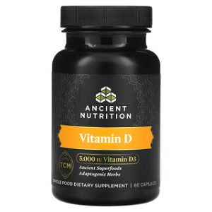 ויטמין D Ancient Nutrition - 5000 יחב"ל - 60 כמוסות