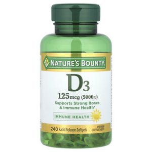ויטמין D3 5000 יחב"ל - Nature's Bounty - 240 כמוסות