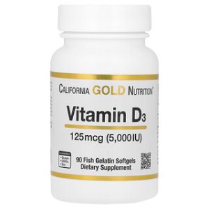 ויטמין D3 California Gold - 5000 יחב"ל - 90 כמוסות