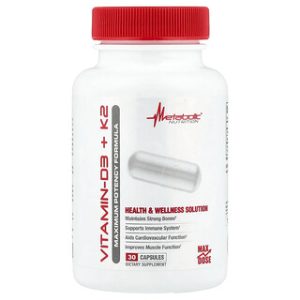 ויטמין D3 + K2 , Metabolic Nutrition - 30 כמוסות