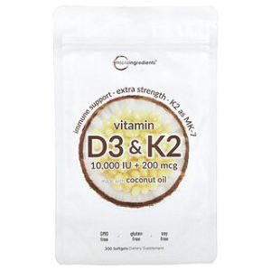 ויטמין D3 K2 - Micro Ingredients - 300 כמוסות רכות