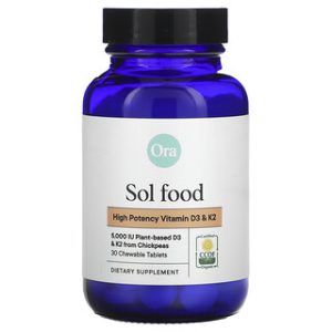 ויטמין D3 K2 לעיסה - Ora Sol Food - 30 טבליות