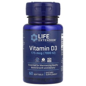 ויטמין D3 Life Extension - 7000 יחב"ל - 60 כמוסות