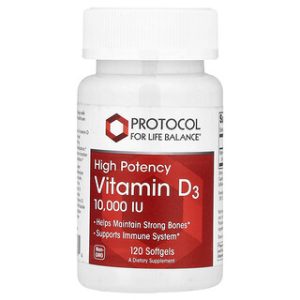 ויטמין D3 חזק Protocol - 10,000 יחב"ל - 120 כמוסות רכות