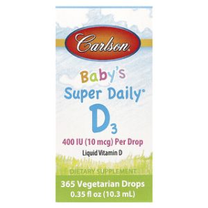 ויטמין D3 לתינוקות Carlson - 10 מק"ג - טבעי
