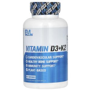 ויטמין D3+K2 EVLution Nutrition - 60 כמוסות צמחיות