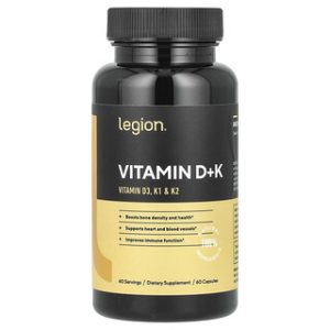 ויטמין D+K לג'יליון אתלטיקס - 60 כמוסות - חיזוק עצמות