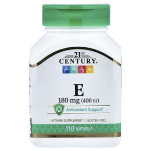 ויטמין E 180 מ"ג (400 IU) - 21st Century - 110 כמוסות