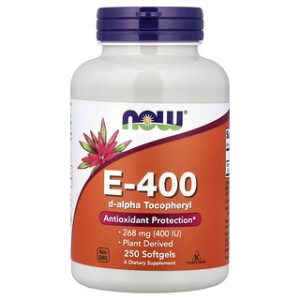 ויטמין E 400 IU NOW Foods - 250 כמוסות רכות - בריאות