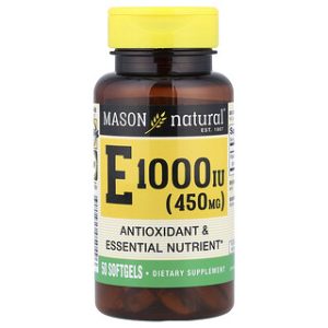 ויטמין E 450 מ"ג , Mason Natural , 50 כמוסות רכות