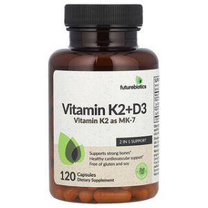 ויטמין K2 + D3 Futurebiotics - 120 כמוסות - בריאות העצם