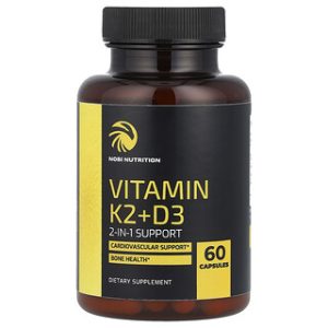 ויטמין K2 + D3 נובי, 60 כמוסות - בריאות העצם