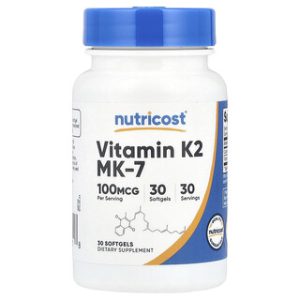 ויטמין K2 MK-7 Nutricost - 100 מק"ג - 30 כמוסות