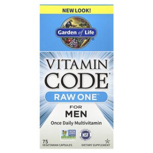 ויטמין לגבר Garden of Life - מולטי-ויטמין RAW, 75 כמוסות