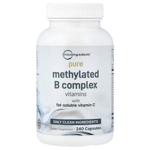 ויטמיני B ממותלים טהורים עם C - 240 כמוסות - Micro Ingredients