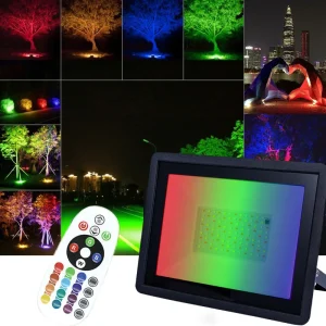 זרקור לד RGB עמיד מים - תאורת גן לד עוצמתית