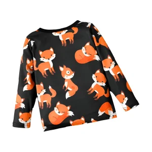 חולצת טי ארוכה לפעוטות עם הדפס שועל - PatPat