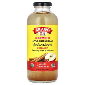חומץ תפוחים אורגני Bragg - תפוח קינמון, 473 מ"ל