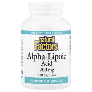 חומצה אלפא ליפואית 200 מ"ג - Natural Factors - 120 כמוסות