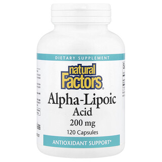 חומצה אלפא ליפואית 200 מ"ג - Natural Factors - 120 כמוסות