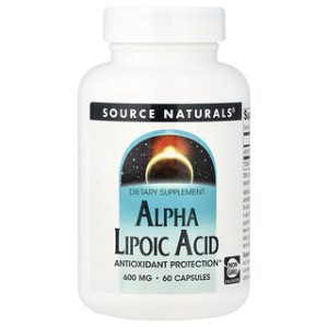 חומצה אלפא ליפואית 600 מ"ג - Source Naturals - 60 כמוסות