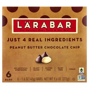 חטיף Larabar - בוטנים ושוקולד צ'יפס - 6 יחידות